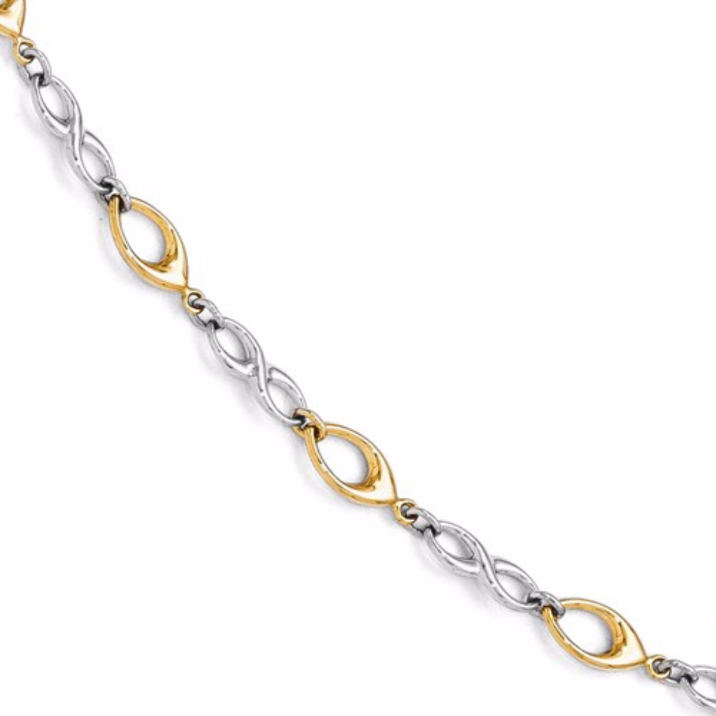 14k TwoTone Polished Bracelet